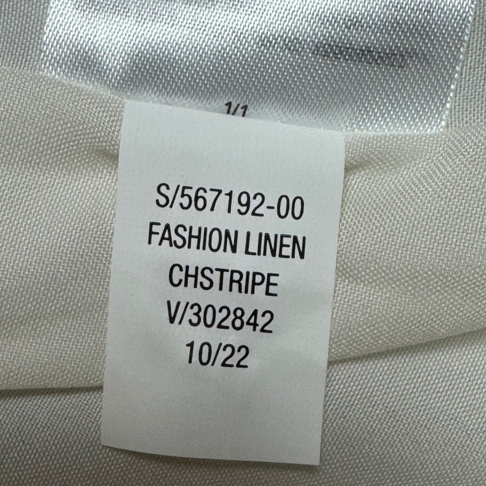 NWT Old Navy Double Breasted Linen Blend Striped Blazer Women 2X Charcoal Career - Picture 10 of 13